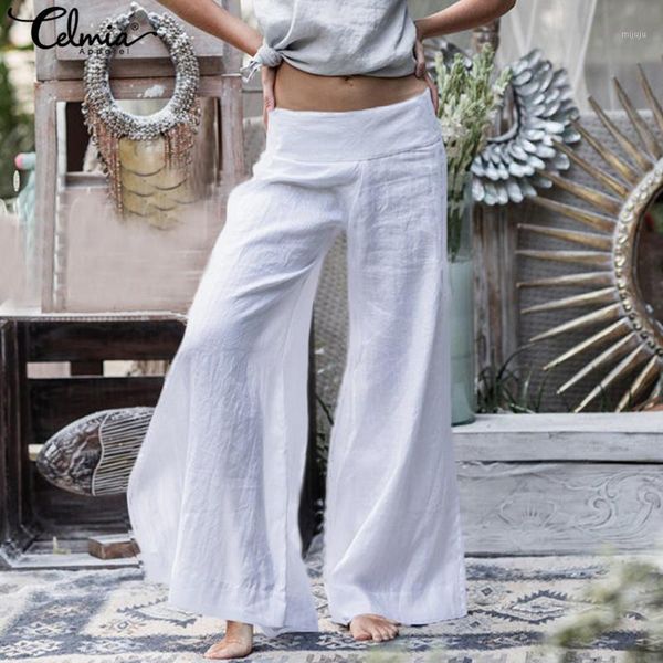 celmia women retro long palazzo wide leg pants 2020 fashion buttons split casual loose trousers plus size solid pantalon femme1, Black;white
celmia women retro long palazzo wide leg pants 2020 fashion buttons split casual loose trousers plus size solid pantalon femme1, Black;white