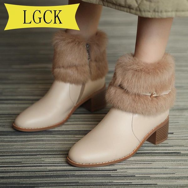 boots big size 34-40 ankle ladies winter genuine leather snow brand thick heel women's real hair warm shoe, Black
boots big size 34-40 ankle ladies winter genuine leather snow brand thick heel women's real hair warm shoe, Black