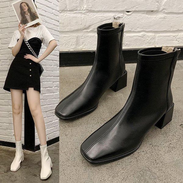 thick-heeled soft leather thick short boots women's winter plus velvet 2021 autumn new mid-heel small thin thin boots ins tide1, Black
thick-heeled soft leather thick short boots women's winter plus velvet 2021 autumn new mid-heel small thin thin boots ins tide1, Black