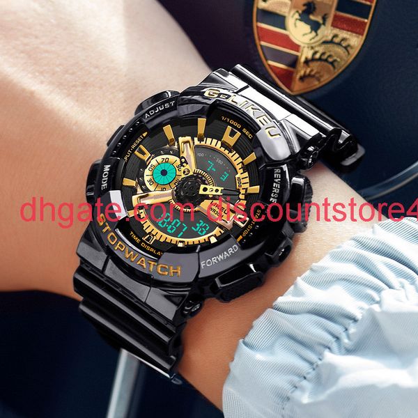 casy black gold watch men's multi-function strong waterproof electronic watch trend sports student watch, Silver
casy black gold watch men's multi-function strong waterproof electronic watch trend sports student watch, Silver