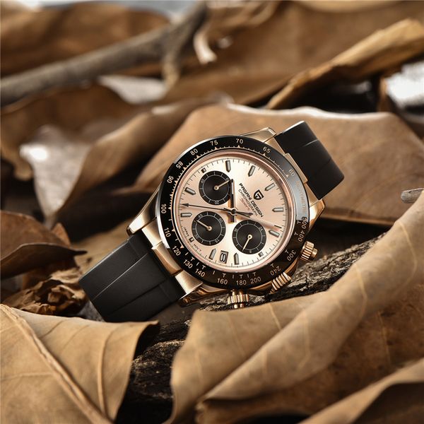 Mayforest Top Brand New Men Quartz Wristwatch Luxury Sapphire Glass Sports Watch Rubber Strap Chronograph Watch Men Relogio, Slivery;brown
Mayforest Top Brand New Men Quartz Wristwatch Luxury Sapphire Glass Sports Watch Rubber Strap Chronograph Watch Men Relogio, Slivery;brown