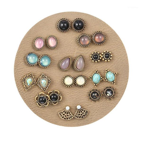 luxury retro geometric waterdrop crystal resin stud earrings 12 pairs/lot 2020 minimalism stone brinco set for women kolczyki1, Golden;silver
luxury retro geometric waterdrop crystal resin stud earrings 12 pairs/lot 2020 minimalism stone brinco set for women kolczyki1, Golden;silver