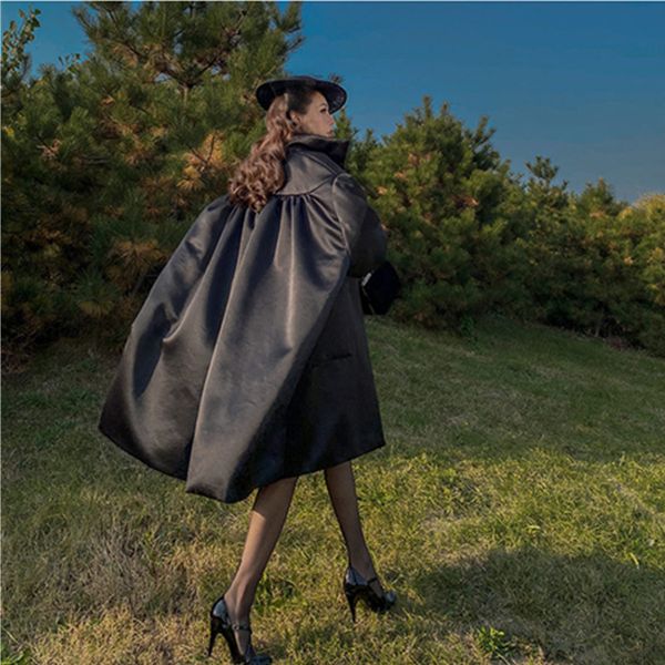 2021 le palais new original vintage black winter wholesale satin all-match cotton-padded jacket trench fashion c6j5, Tan;black 
2021 le palais new original vintage black winter wholesale satin all-match cotton-padded jacket trench fashion c6j5, Tan;black