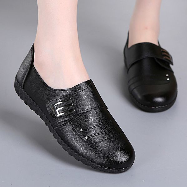 zzpohe spring autumn new soft leather women shoes women's slip-on casual flat shoes mother single shoes 201012, Black
zzpohe spring autumn new soft leather women shoes women's slip-on casual flat shoes mother single shoes 201012, Black