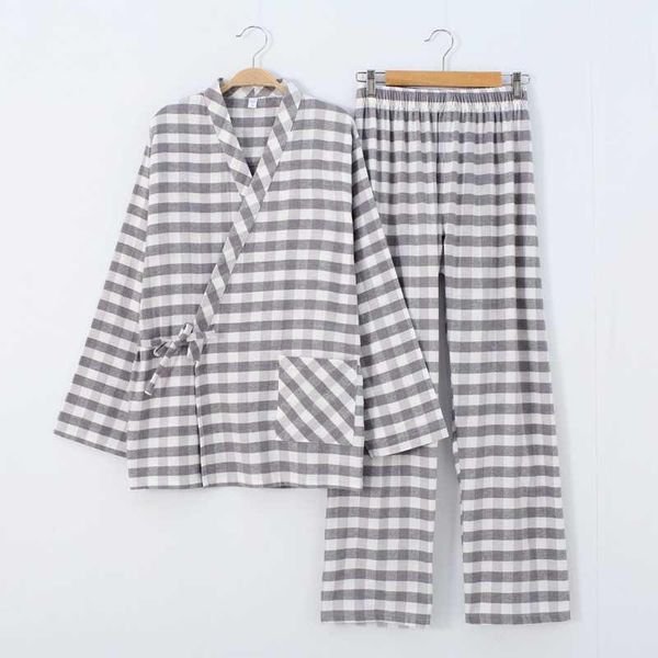 men sleepwear kimono yarn-dyed grid with pure cotton flannel pajamas grinding plush cloth pajama set mens leisure sleepwear1, Black;brown
men sleepwear kimono yarn-dyed grid with pure cotton flannel pajamas grinding plush cloth pajama set mens leisure sleepwear1, Black;brown