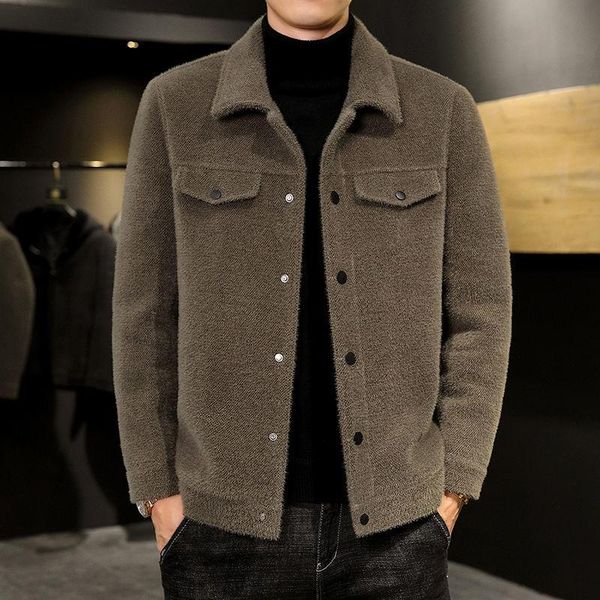 men's wool & blends 2021 fashion men autumn winter coats suit solid color jacket male casual korea style thick warm clothing d173, Black
men's wool & blends 2021 fashion men autumn winter coats suit solid color jacket male casual korea style thick warm clothing d173, Black