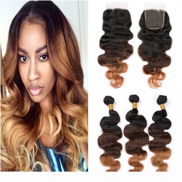 #1b 4 27 ombre bundles and closure body wave human hair weaves 3bundles with lace closure 4x4 three tone ombre brazilian virgin hair, Black
#1b 4 27 ombre bundles and closure body wave human hair weaves 3bundles with lace closure 4x4 three tone ombre brazilian virgin hair, Black