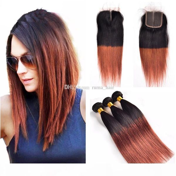 brazilian ombre human hair weave3 bundles with closure t1b 33 dark auburn straight virgin hair bundles with lace closure middle part, Black;brown
brazilian ombre human hair weave3 bundles with closure t1b 33 dark auburn straight virgin hair bundles with lace closure middle part, Black;brown