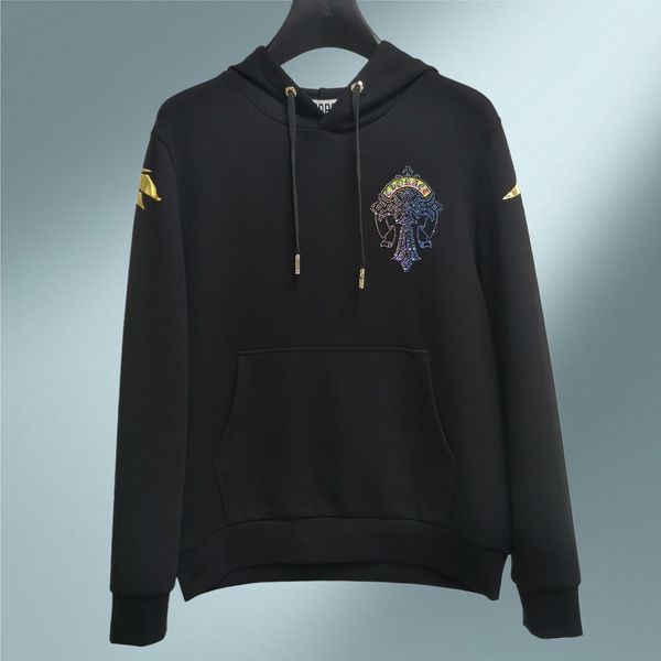men's new hooded sweater in autumn and winter, Black