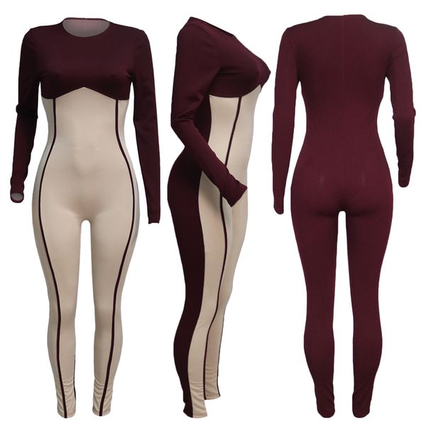 2021 new womens' skinny round neck playsuits rompers clubwear long sleeve colorblock patckwork jumpsuits lounge wear rs3k, Black;white
2021 new womens' skinny round neck playsuits rompers clubwear long sleeve colorblock patckwork jumpsuits lounge wear rs3k, Black;white