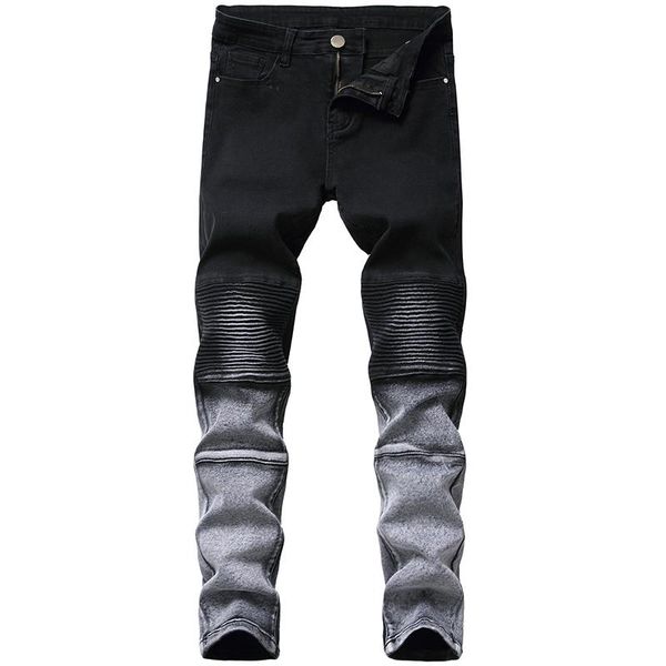 men's jeans men straight slim-fit trousers trend brand stretch direct mail denim folding motorcycle black, Blue
men's jeans men straight slim-fit trousers trend brand stretch direct mail denim folding motorcycle black, Blue