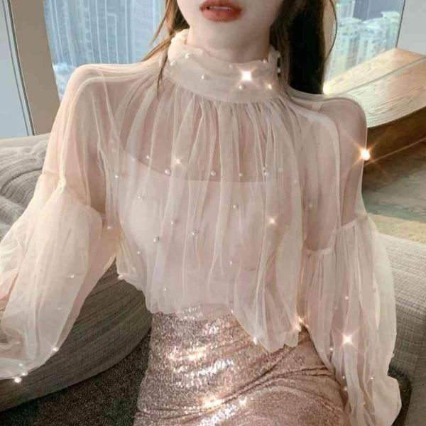 women's hoodies & sweatshirts female blouse with pearls and gauze, elegant women's shirt, chiffon sleeve, flashlight, for spring m, Black
women's hoodies & sweatshirts female blouse with pearls and gauze, elegant women's shirt, chiffon sleeve, flashlight, for spring m, Black