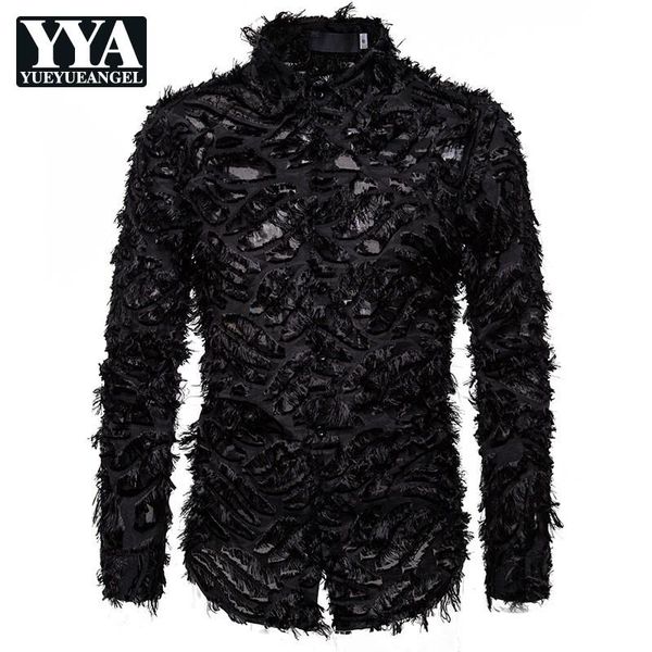 feather tassel lapel long sleeve shirts men fashion stage loose single breasted shirts personality white black male
feather tassel lapel long sleeve shirts men fashion stage loose single breasted shirts personality white black male
