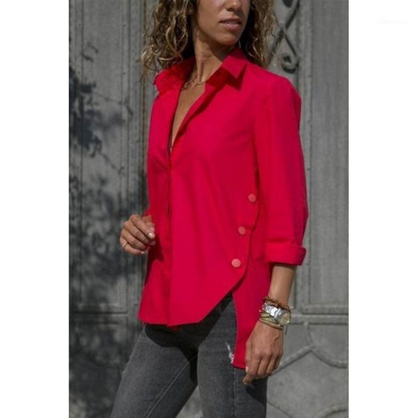 2020 casual women blouse shirts loose solid color long sleeve irregular shirts blusa turn down collars plus size women 1, White
2020 casual women blouse shirts loose solid color long sleeve irregular shirts blusa turn down collars plus size women 1, White