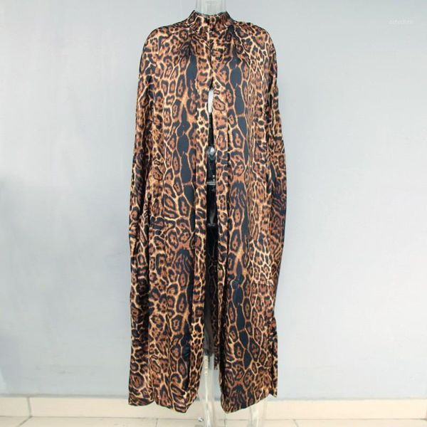 2020 new fashion women leopard long cloak stand collar trench coat gown capes ladies loose fit maxi long poncho wraps outerwear1, Tan;black 
2020 new fashion women leopard long cloak stand collar trench coat gown capes ladies loose fit maxi long poncho wraps outerwear1, Tan;black