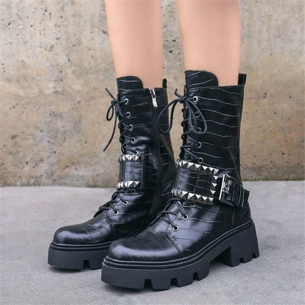 boots pxelena buckle rivet motorcycle women real genuine leather chunky heels combat biker punk rock gothic 34-411, Black
boots pxelena buckle rivet motorcycle women real genuine leather chunky heels combat biker punk rock gothic 34-411, Black
