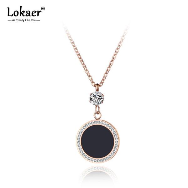 pendant necklaces lokaer stainless steel black shell jewelry pave setting cz crystal engagement necklace for women girls n19006, Silver
pendant necklaces lokaer stainless steel black shell jewelry pave setting cz crystal engagement necklace for women girls n19006, Silver