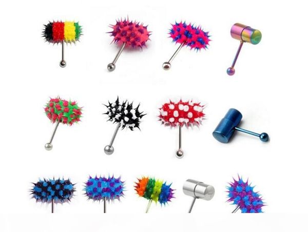 new arrival multi color silicone stainless steel vibrating tongue bar ring stud jewelry body piercing 13style, Silver
new arrival multi color silicone stainless steel vibrating tongue bar ring stud jewelry body piercing 13style, Silver