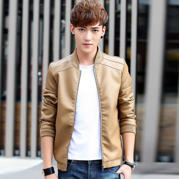 autumn new men's shorts pu base suit coat ball suit leather coat clothing fashion korean version slim fitting baseball uniform men', Blue
autumn new men's shorts pu base suit coat ball suit leather coat clothing fashion korean version slim fitting baseball uniform men', Blue