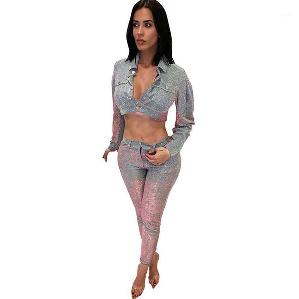 glitter two piece sets women turn-down collar long sleeve bomber jacket and ankle-length pants suit matching outfits1, Gray
glitter two piece sets women turn-down collar long sleeve bomber jacket and ankle-length pants suit matching outfits1, Gray