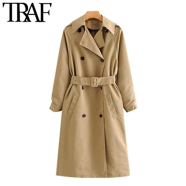traf women fashion with belt double breasted trench coat vintage long sleeve office wear female outerwear chic 201031, Tan;black
traf women fashion with belt double breasted trench coat vintage long sleeve office wear female outerwear chic 201031, Tan;black