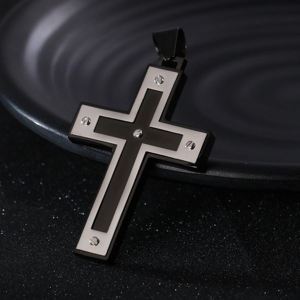 necklace fashion design pendant luxury jewelry men's 316 stainless steel cross personality trinket, Silver
necklace fashion design pendant luxury jewelry men's 316 stainless steel cross personality trinket, Silver