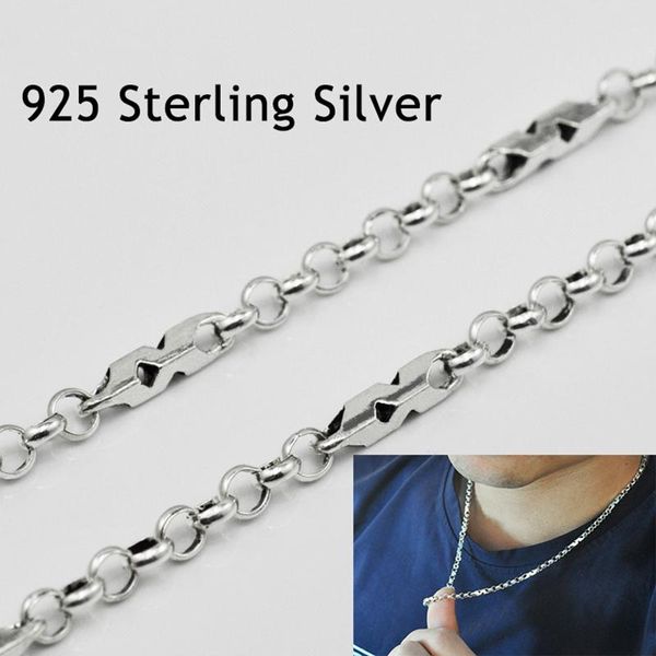 925 sterling silver color men necklace thickness 3mm vintage punk thai silver color trendy male chains necklace fashion jewelry
925 sterling silver color men necklace thickness 3mm vintage punk thai silver color trendy male chains necklace fashion jewelry