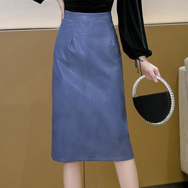 skirts women new fashion korean female pu leather mid-calf straight elegant split skirt office lady high waist skirt 2021, Black
skirts women new fashion korean female pu leather mid-calf straight elegant split skirt office lady high waist skirt 2021, Black