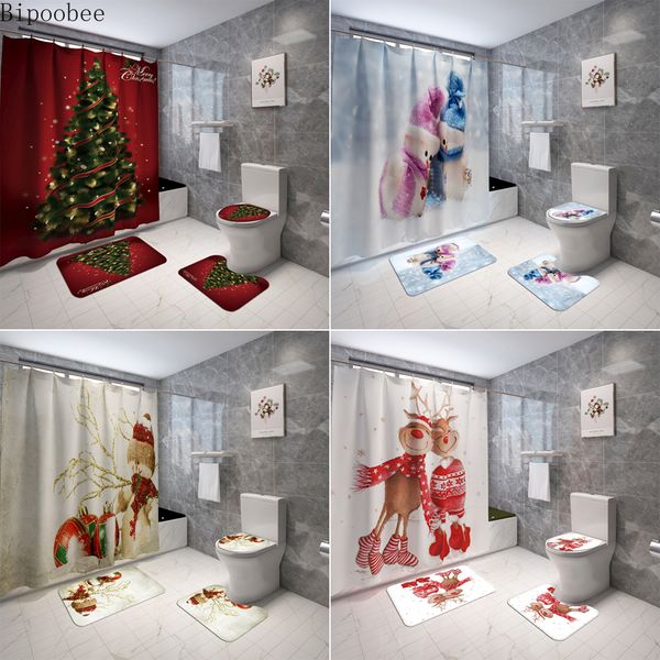 bipoobee merry christmas shower curtains and rugs sets snowman elk bathroom decor non-slip rug toilet seat cover bath mats set
bipoobee merry christmas shower curtains and rugs sets snowman elk bathroom decor non-slip rug toilet seat cover bath mats set