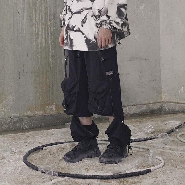 men's pants men casual patchwork cargo hip hop elastic overalls male trousers streetwear pockts techwear loose zippers removable black
men's pants men casual patchwork cargo hip hop elastic overalls male trousers streetwear pockts techwear loose zippers removable black