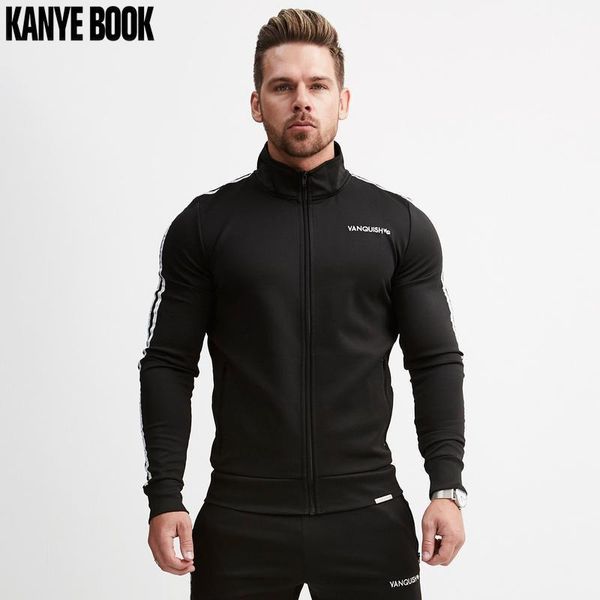 new style 2018 autumn winter european and american fitness stripe zipper front hoodies suitable running sports men's sweashirts1, Black
new style 2018 autumn winter european and american fitness stripe zipper front hoodies suitable running sports men's sweashirts1, Black