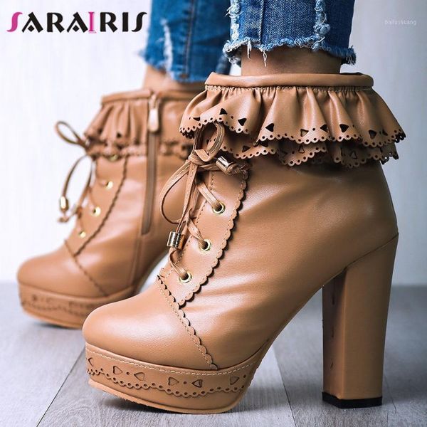 sarairis autumn winter ins fashion lace decorating boots cool lace-up platform ankle boots women high heels shoes woman1, Black
sarairis autumn winter ins fashion lace decorating boots cool lace-up platform ankle boots women high heels shoes woman1, Black