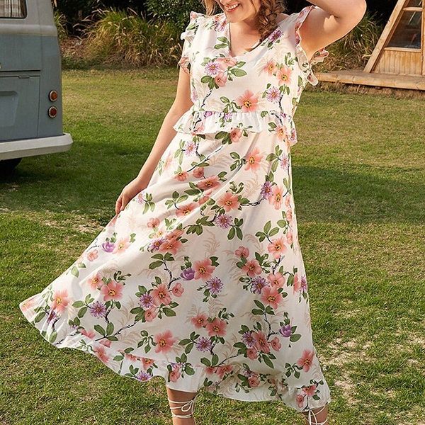 women's plus size a line dress floral v neck print sleeveless summer casual mumu maxi long dress causal daily dress b8tf#, Black
women's plus size a line dress floral v neck print sleeveless summer casual mumu maxi long dress causal daily dress b8tf#, Black