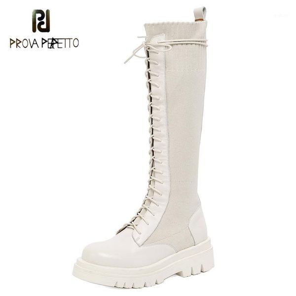 2020 autumn/winter new leather high tube knee-length platform boots women's lace-up knitted thick-soled leather thin boots trend1, Black
2020 autumn/winter new leather high tube knee-length platform boots women's lace-up knitted thick-soled leather thin boots trend1, Black