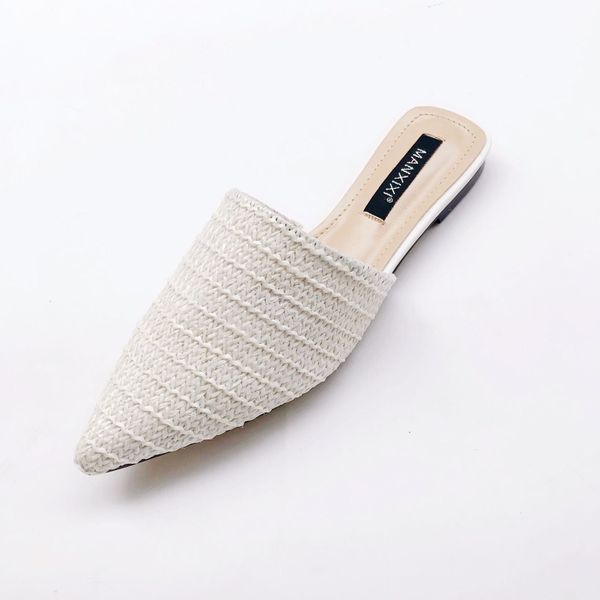 2019 women slippers fashion pointed toe weave mules shoes flat slides summer beach flip flop outside slip on shoes x1020, Black
2019 women slippers fashion pointed toe weave mules shoes flat slides summer beach flip flop outside slip on shoes x1020, Black