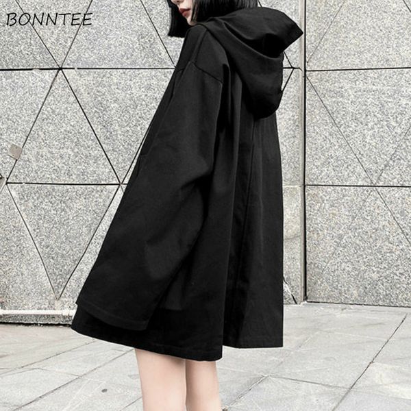 trench women solid black korean street style hoodies long sleeve trendy loose female outerwear couple harajuku spring fashion 1028, Tan;black
trench women solid black korean street style hoodies long sleeve trendy loose female outerwear couple harajuku spring fashion 1028, Tan;black