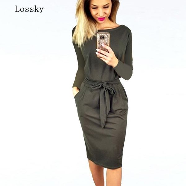 2019 autumn winter dress women long sleeve black blue dress casual slim sashes midi cotton plus size fashion clothing 3xl1, Black;gray
2019 autumn winter dress women long sleeve black blue dress casual slim sashes midi cotton plus size fashion clothing 3xl1, Black;gray