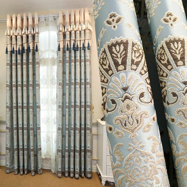 curtain & drapes custom curtains beautiful high-class european style villa living room yarn jacquard cloth blackout tulle n0201
curtain & drapes custom curtains beautiful high-class european style villa living room yarn jacquard cloth blackout tulle n0201