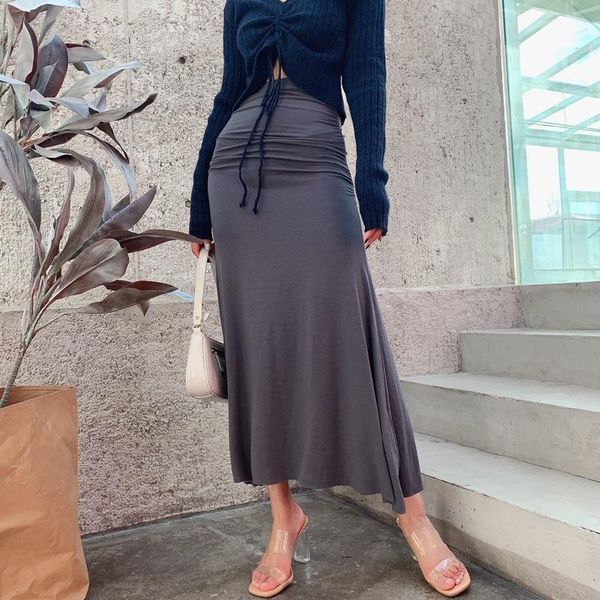 women curve ruched midaxi skirt midi skirt1, Black