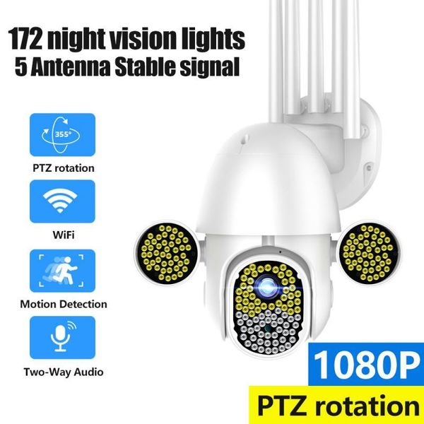 1080p ptz ip camera 172 leds security wifi outdoor dome wireless camera surveillance night vision camcorders dropshipping
1080p ptz ip camera 172 leds security wifi outdoor dome wireless camera surveillance night vision camcorders dropshipping