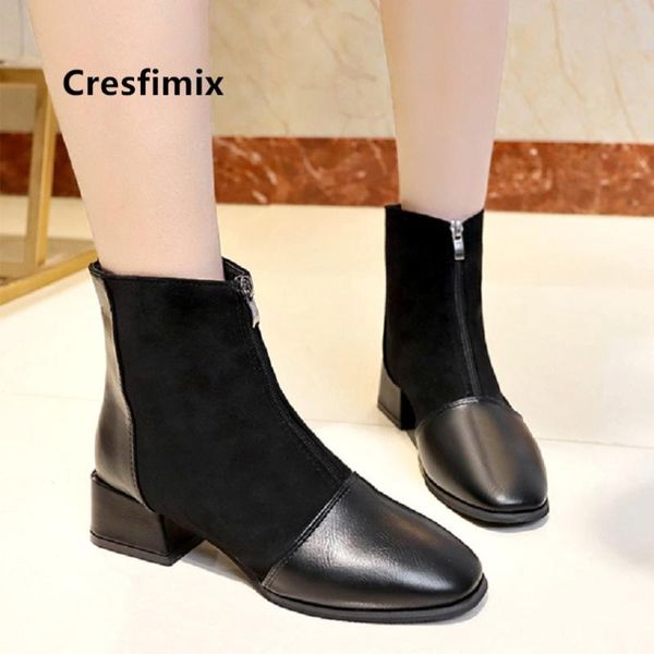 boots frauen stiefel lady casual comfortable front zipper autumn cute sweet cool brown e5446, Black
boots frauen stiefel lady casual comfortable front zipper autumn cute sweet cool brown e5446, Black