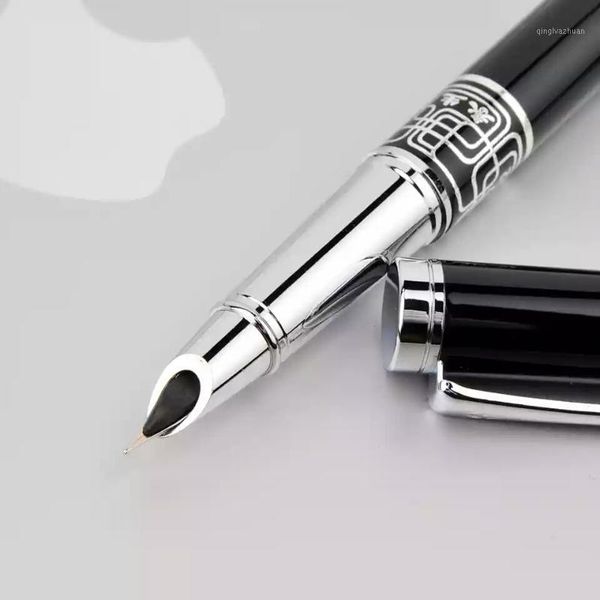 wingsung black metal fountain pen school office stationery ef nib writing ink pens gift ( no box )1
wingsung black metal fountain pen school office stationery ef nib writing ink pens gift ( no box )1