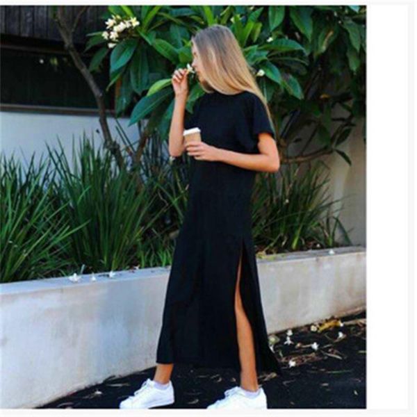party dresses women dress black round neck plus size summer beach casual elegant vintage long, White;black
party dresses women dress black round neck plus size summer beach casual elegant vintage long, White;black