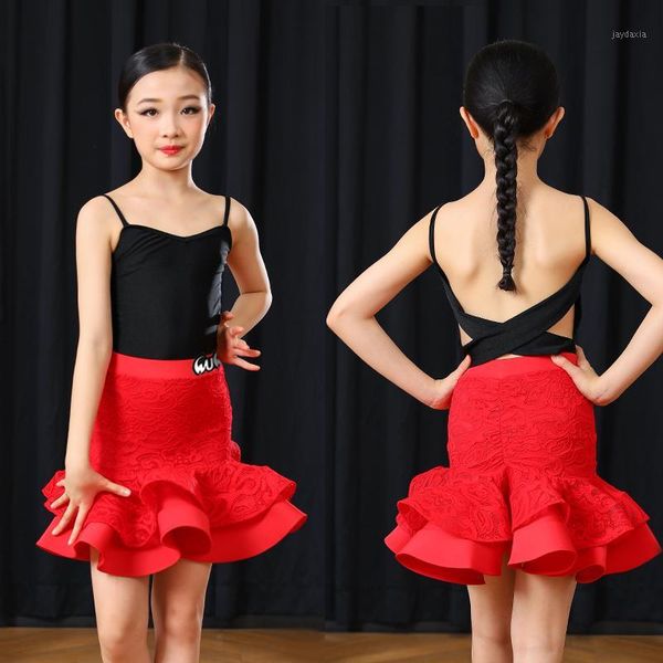 backless latin ballroom dance costume for girls lace latino dance skirt set tango wear salsa rumba outfits jl13571, Black;red
backless latin ballroom dance costume for girls lace latino dance skirt set tango wear salsa rumba outfits jl13571, Black;red