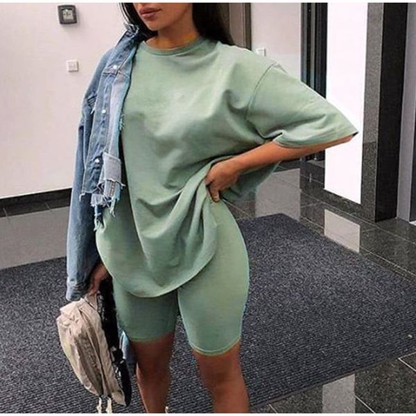 solid biker belted two piece sets women's raglan sleeve short ladies sports suit summer fashion jogging female tracksuit 201007, White
solid biker belted two piece sets women's raglan sleeve short ladies sports suit summer fashion jogging female tracksuit 201007, White