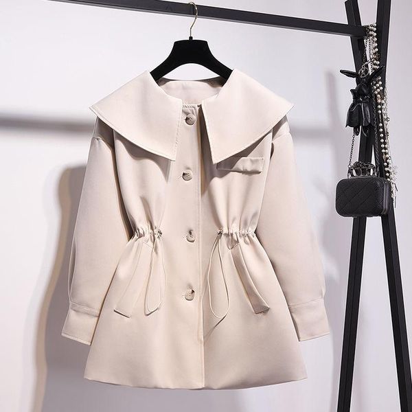 2021 women section solid coat pockets buttons windbreaker light weight casual female windbreak collection, Tan;black
2021 women section solid coat pockets buttons windbreaker light weight casual female windbreak collection, Tan;black
