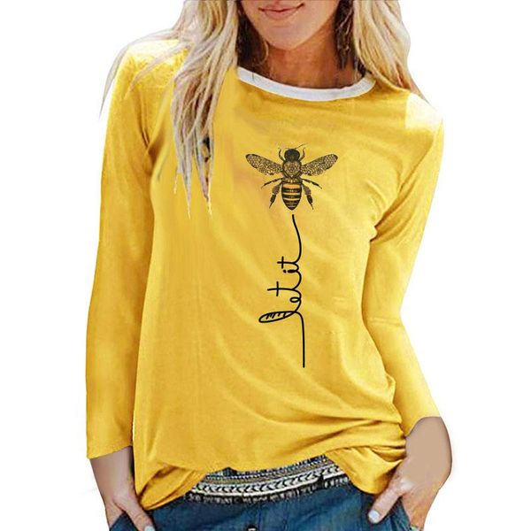 women's t-shirt bee printing t-shirts women long sleeve graphic tees streetwear white round neck aesthetic clothes fashion for ladies
women's t-shirt bee printing t-shirts women long sleeve graphic tees streetwear white round neck aesthetic clothes fashion for ladies