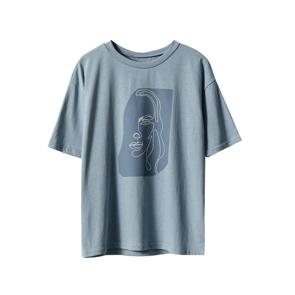 2021 new abstract t-shirts, female prints, of solid colour, summer white cotton, neck-, t harajuku casual clothing nyhr
2021 new abstract t-shirts, female prints, of solid colour, summer white cotton, neck-, t harajuku casual clothing nyhr