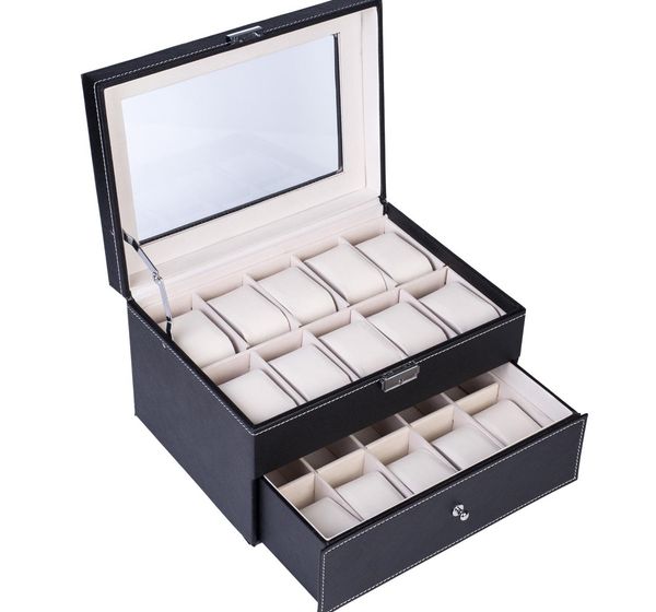 20 сетка часы витрина box leather watch storage box двухслойный ювелирная коллекция хранение us11, Black;white
20 сетка часы витрина box leather watch storage box двухслойный ювелирная коллекция хранение us11, Black;white
