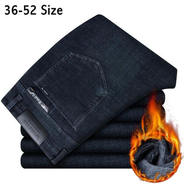 winter men's warm jeans thick fleece trousers plus size 46 48 50 52 business casual loose straight denim pants male high quality, Blue
winter men's warm jeans thick fleece trousers plus size 46 48 50 52 business casual loose straight denim pants male high quality, Blue